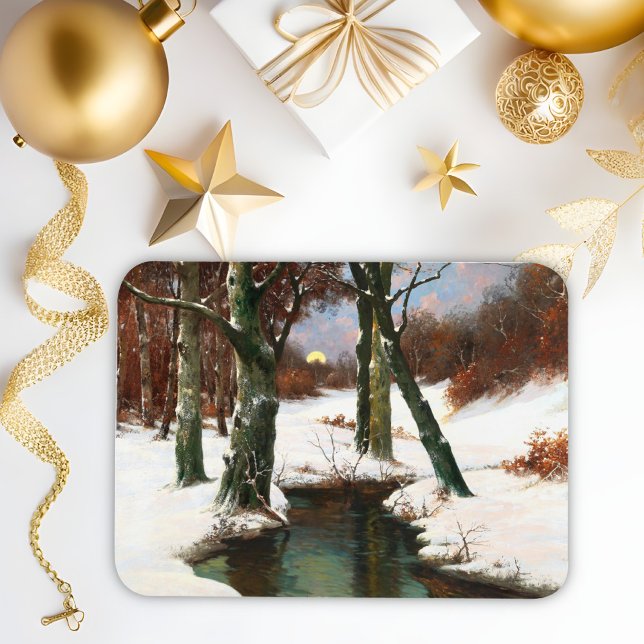 Magnet Flexible Paysage D'Hiver Avec Lune Levante (Créateur téléchargé)
