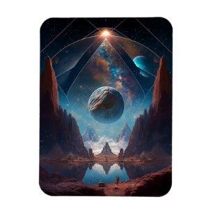Magnet Flexible Paysage d'Imaginaire cosmique