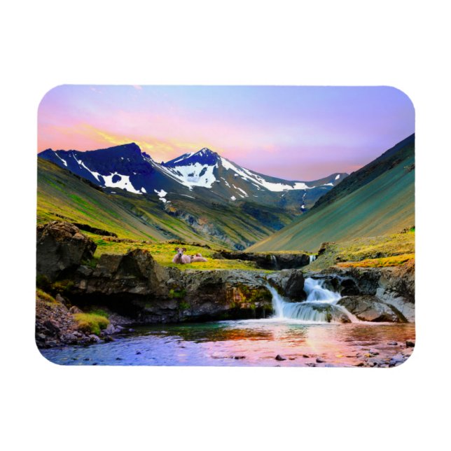 Magnet Flexible Paysage magnifique Paysage d'Islande (Horizontal)