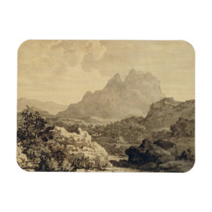 Magnet Flexible Paysage montagneux, c.1780 (gris et lavage de brun