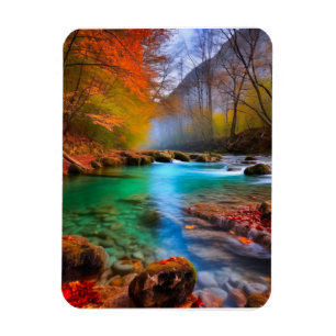 Magnet Flexible Paysage paisible de la rivière d'automne