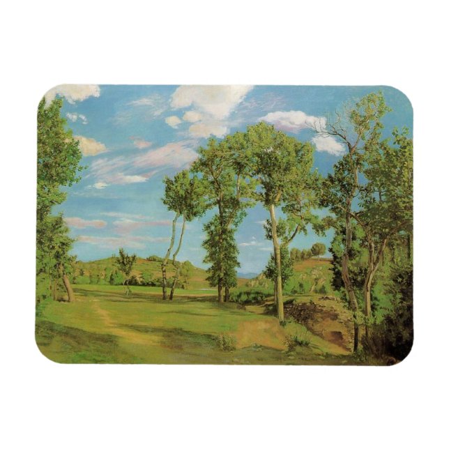 Magnet Flexible Paysage Paysage Frédéric Bazille Impressionniste (Horizontal)