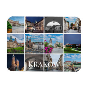 Magnet Flexible Paysages de la vieille ville de Cracovie, Pologne