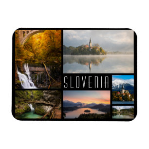 Magnet Flexible paysages de Slovénie collage photo de voyage