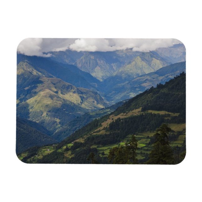 Magnet Flexible Paysages et village dans l'Himalaya (Horizontal)