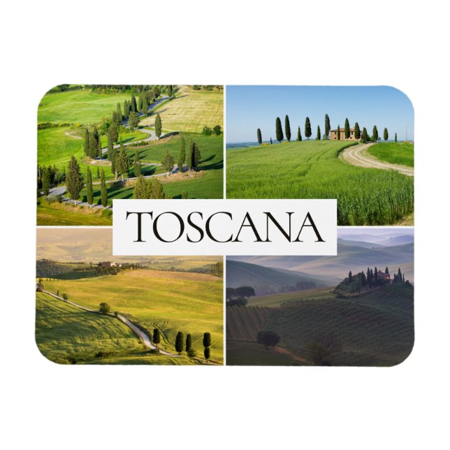 Magnet Flexible paysages toscans voyage photo collage (Horizontal)