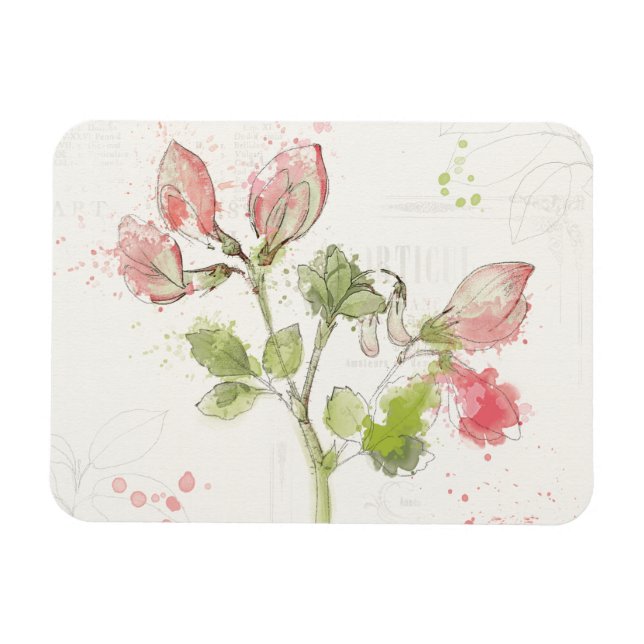 Magnet Flexible Pea watercolor (Horizontal)