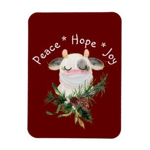 Magnet Flexible Peace Hope Joy Masqué Cow