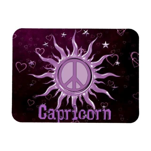 Magnet Flexible Peace Sun Capricorn (Horizontal)