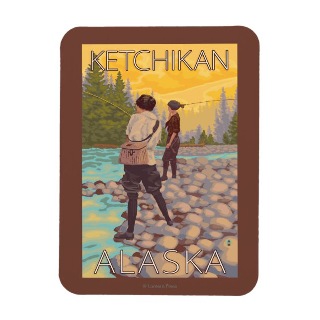 Magnet Flexible Pêche à la mouche - Ketchikan, Alaska (Vertical)