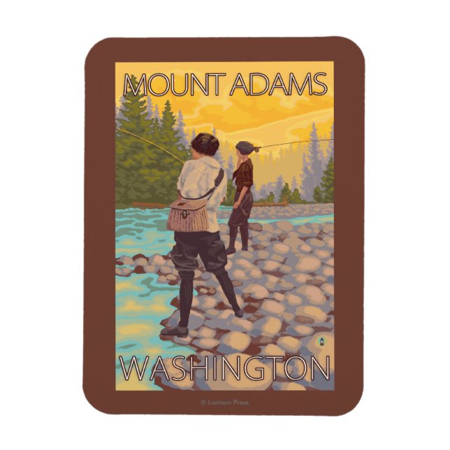Magnet Flexible Pêche à la mouche - Mount Adams, Washington (Vertical)