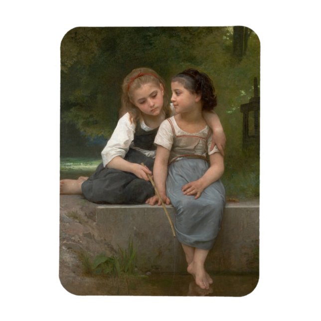 Magnet Flexible Pêche des grenouilles par William-Adolphe Bouguere (Vertical)