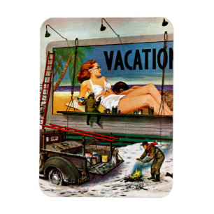 Magnet Flexible Peintres en tableau en hiver par Stevan Dohanos