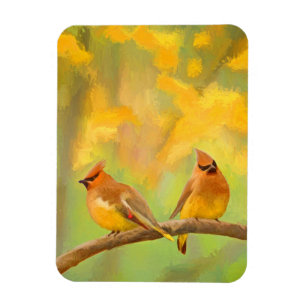 Magnet Flexible Peinture à cire de cèdre - jolie art original chie