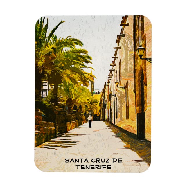 Magnet Flexible Peinture à huile père Noël Cruz de Tenerife (Vertical)