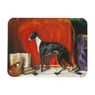 Magnet Flexible Peinture à l'aquarelle italienne Greyhound