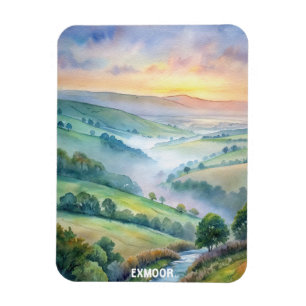 Magnet Flexible Peinture aquarelle du parc national Exmoor