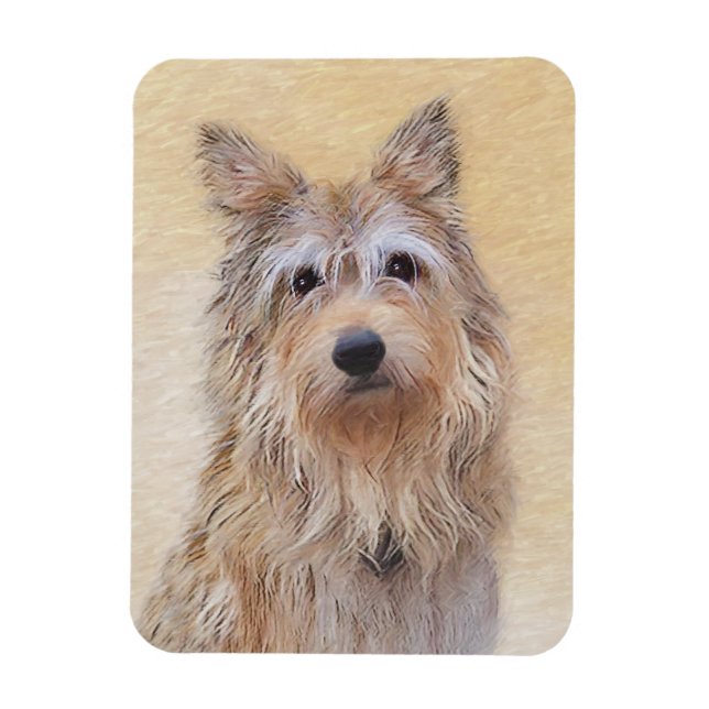 Magnet Flexible Peinture Berger Picard - Joli art original chien (Vertical)