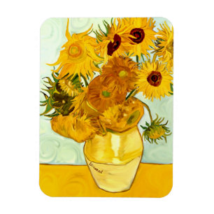 Magnet Flexible Peinture de tournesol jaune de Vincent Van Gogh 18