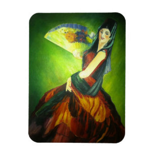 Magnet Flexible Peinture espagnole de danseur de flamenco