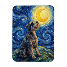Peinture flexible de la nuit étoilée Schnauzer