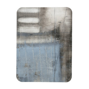 Magnet Flexible Peinture grise et bleue abstraite