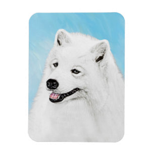 Magnet Flexible Peinture Samoyed - Cute Original Chien Art