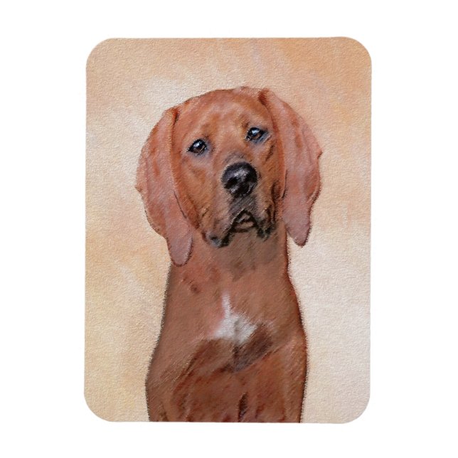 Magnet Flexible Peinture sur pilon rouge - jolie art original chie (Vertical)