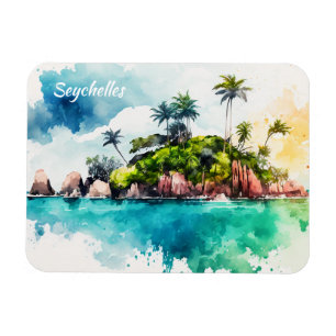 Magnet Flexible Peinture tropicale des îles Seychelles