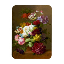 Peinture vintage à l'huile de fleur
