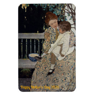Magnet Flexible Peinture VINTAGE Fête des Mères ~ 