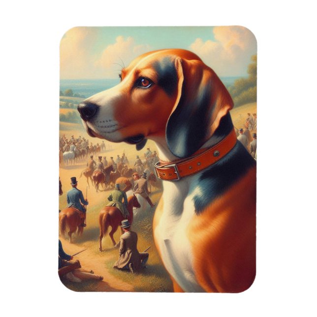 Magnet Flexible Peinture vintage pour chien de collection (Vertical)
