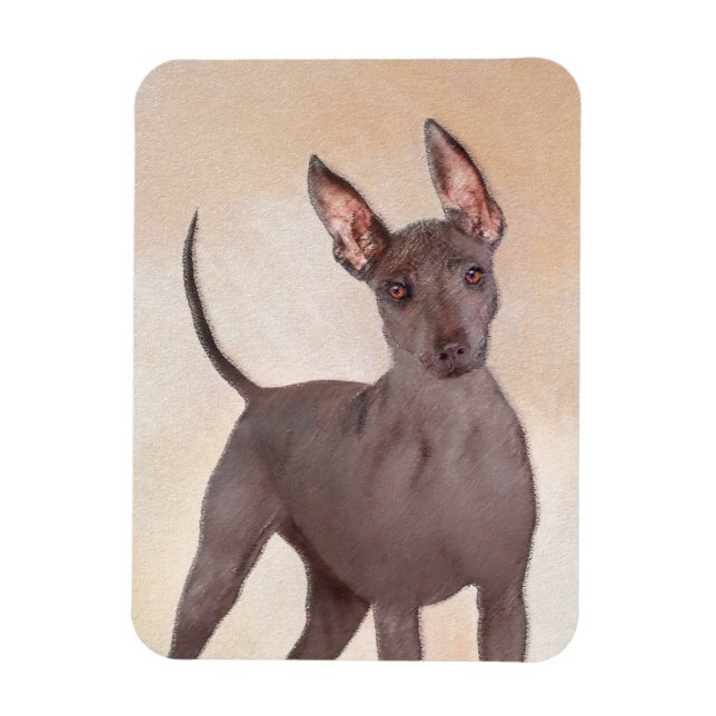 Magnet Flexible Peinture Xoloitzcuintli - Cute Original Chien Art (Vertical)