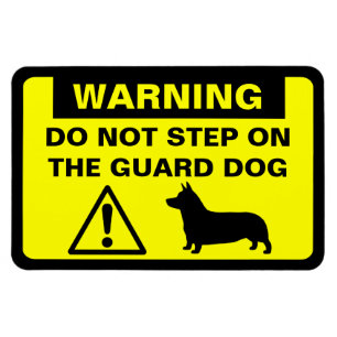 Magnet Flexible Pembroke Welsh Corgi Garde Chien Avertissement Hum