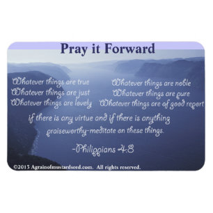 Magnet Flexible Pensez sur la citation de bible de ces choses