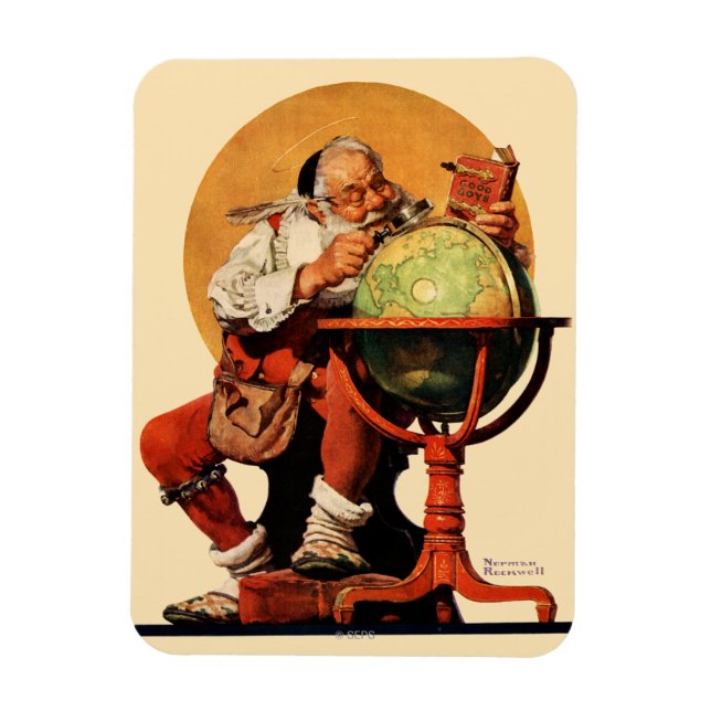 Magnet Flexible Père Noël au monde (Vertical)