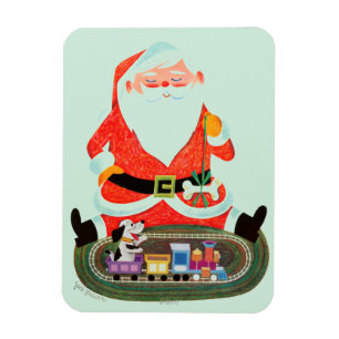 Magnet Flexible Père Noël avec train
