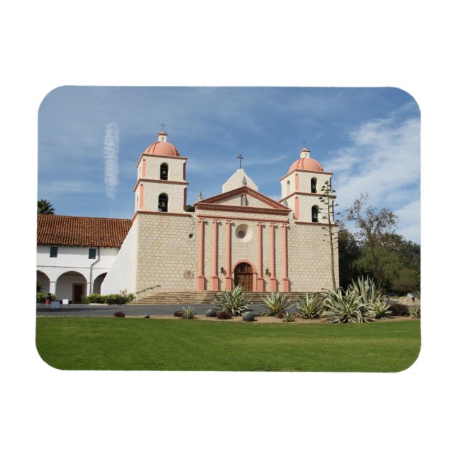 Magnet Flexible Père Noël Barbara Spanish Mission, Californie (Horizontal)