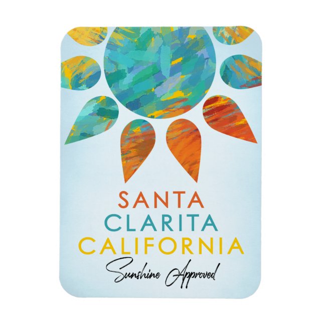Magnet Flexible Père Noël Clarita California Sunshine Travel (Vertical)