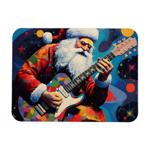 Magnet Flexible Père Noël Jouer de la guitare