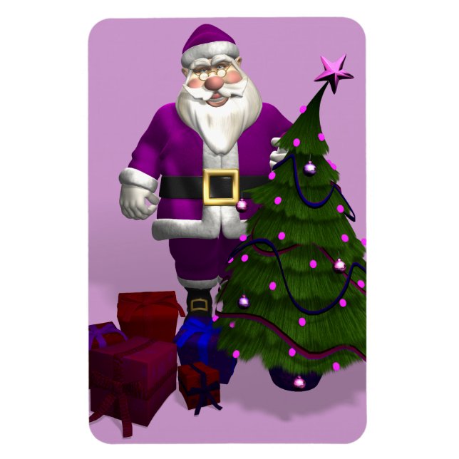 Magnet Flexible Père Noël pourpre (Vertical)
