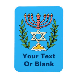 Magnet Flexible Persian Magen David Menorah