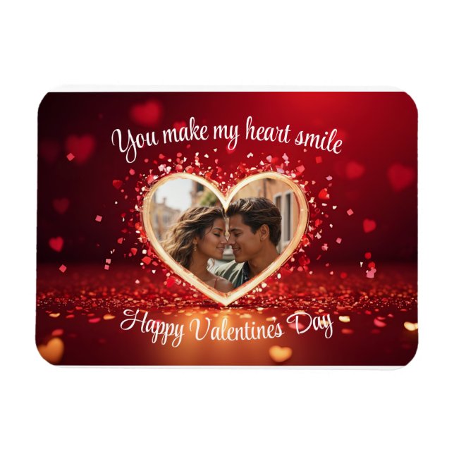 Magnet Flexible Personalized Heart Photo Frame (Horizontal)