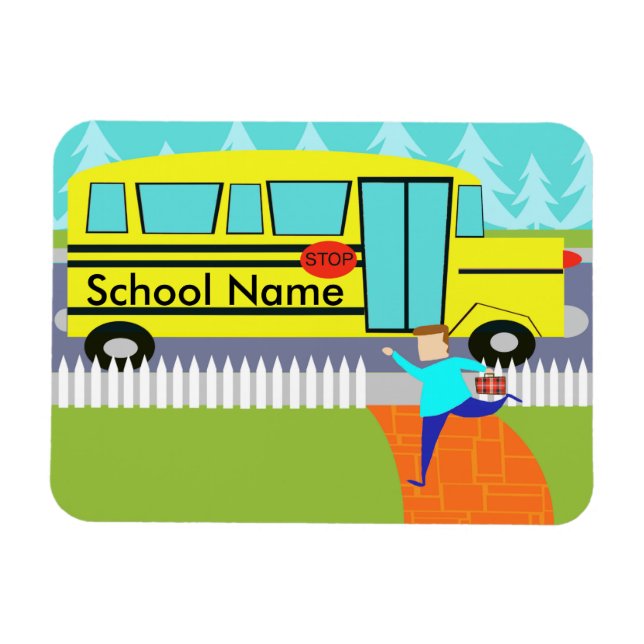 Magnet Flexible Personnalisable à l'école de rattrapage Bus Flexi  (Horizontal)
