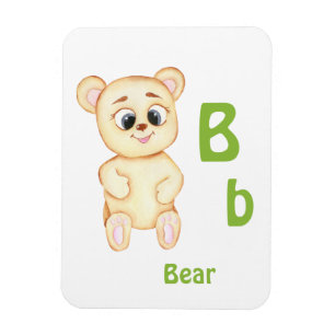 Magnet Flexible Personnalisation de l'ours ABC : Lettre B - Ajoute