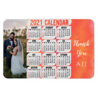 Personnalisé 2021 Photo Magnetic Fridge Calendar M