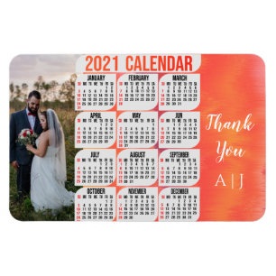 Magnet Flexible Personnalisé 2021 Photo Magnetic Fridge Calendar M