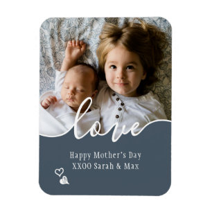 Magnet Flexible Personnalisé Fête des mères Script photo Aimer Mag