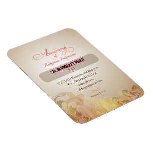 Magnet Flexible Personnalisé Nom et année Nun, 60e anniversaire 