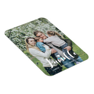 Magnet flexible personnalisé photo de famille prén